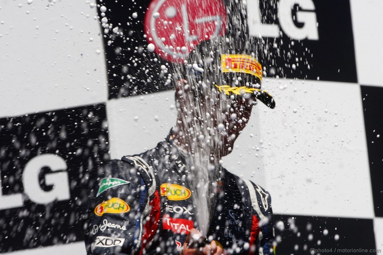 GP EUROPA, 26.06.2011- Gara, Mark Webber (AUS), Red Bull Racing, RB7 terzo 