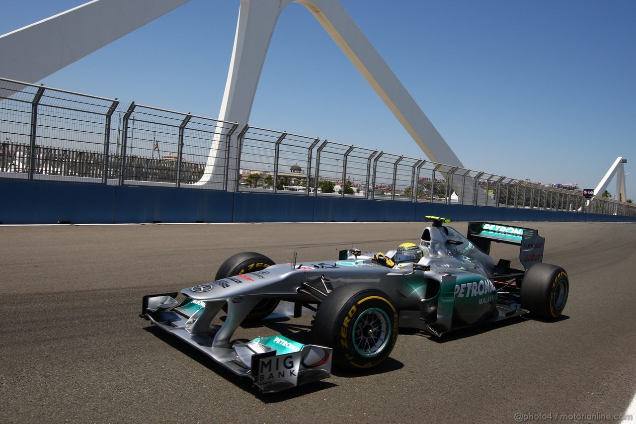 GP EUROPA, 26.06.2011- Gara, Nico Rosberg (GER), Mercedes GP Petronas F1 Team, MGP W02 