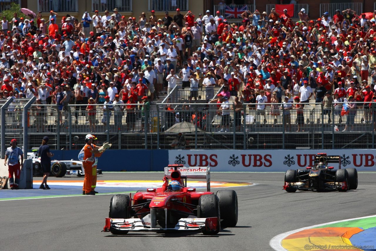 GP EUROPA, 26.06.2011- Gara, Fernando Alonso (ESP), Ferrari, F-150 Italia secondo 