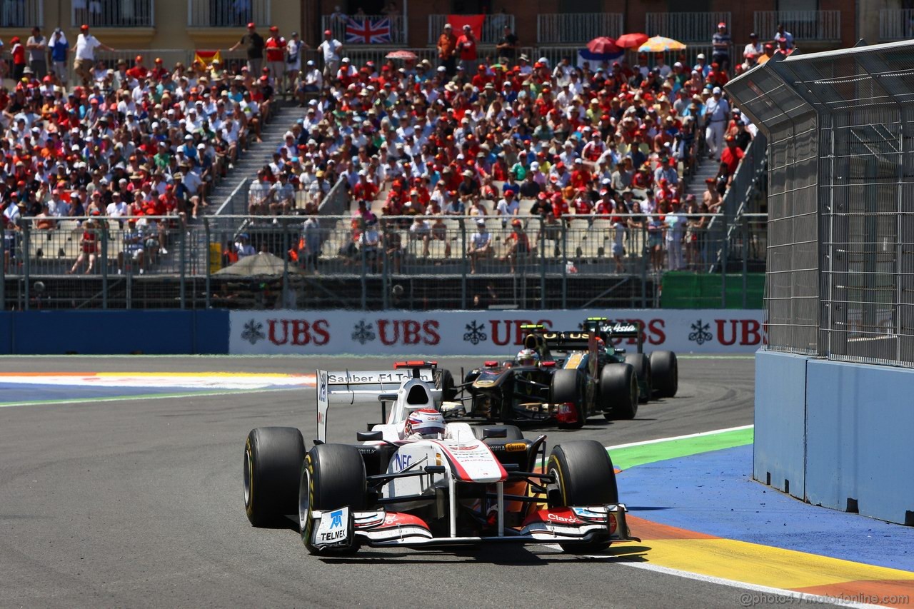 GP EUROPA, 26.06.2011- Gara, Kamui Kobayashi (JAP), Sauber F1 Team C30 