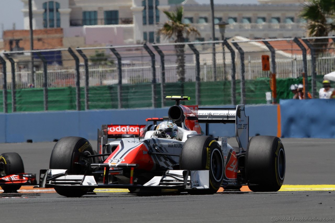 GP EUROPA, 26.06.2011- Gara, Vitantonio Liuzzi (ITA), Hispania Racing F1 Team, HRT  