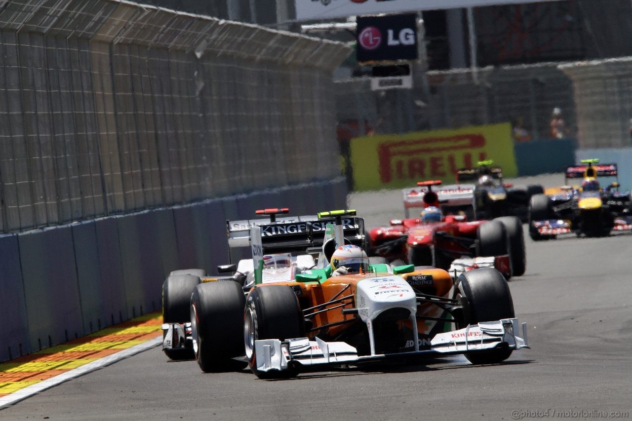 GP EUROPA, 26.06.2011- Gara, Paul di Resta (GBR) Force India VJM04 