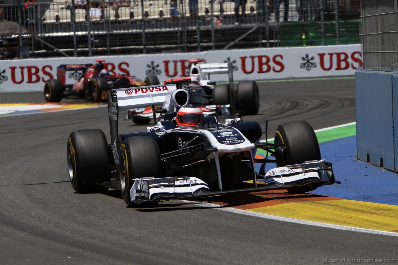 GP EUROPA, 26.06.2011- Gara, Rubens Barrichello (BRA), Williams FW33 