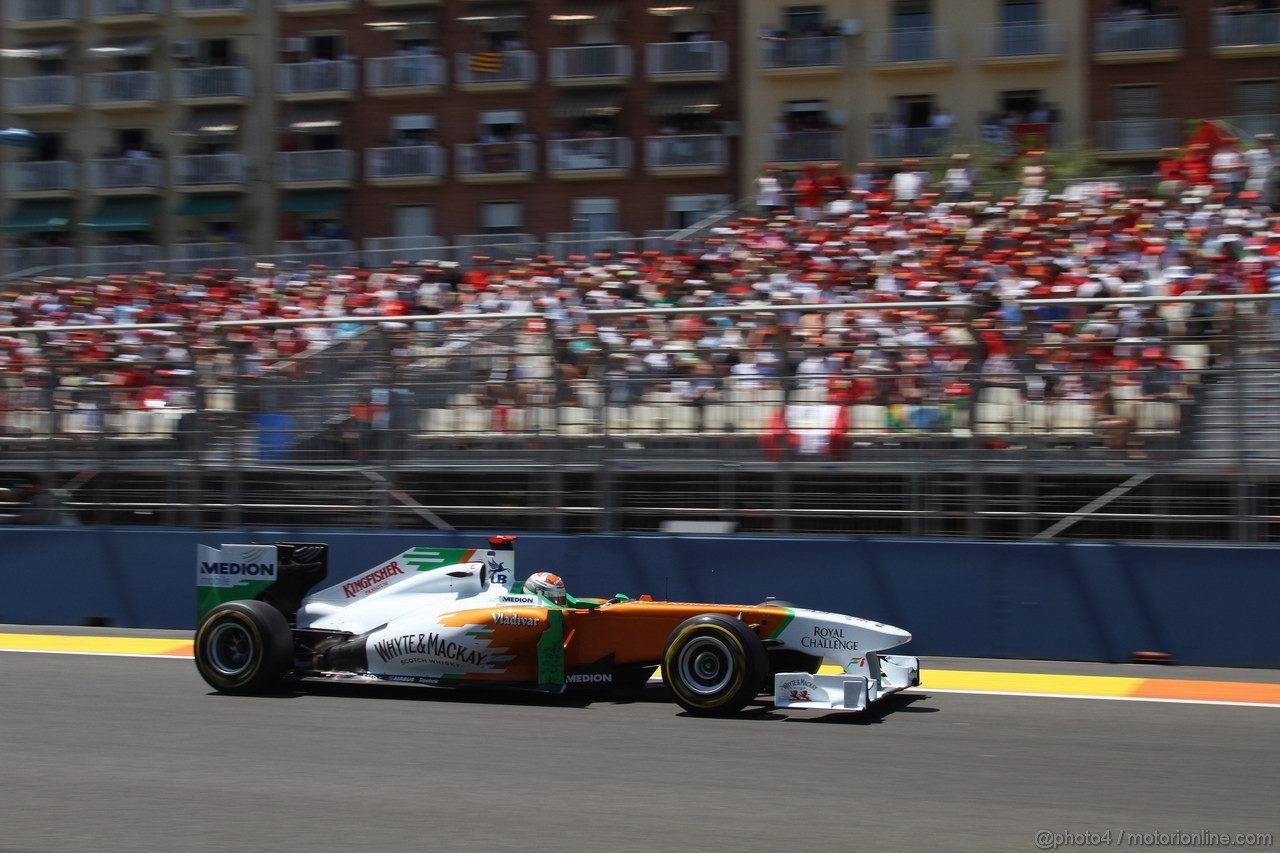 GP EUROPA, 26.06.2011- Gara, Adrian Sutil (GER), Force India F1 Team, VJM04 