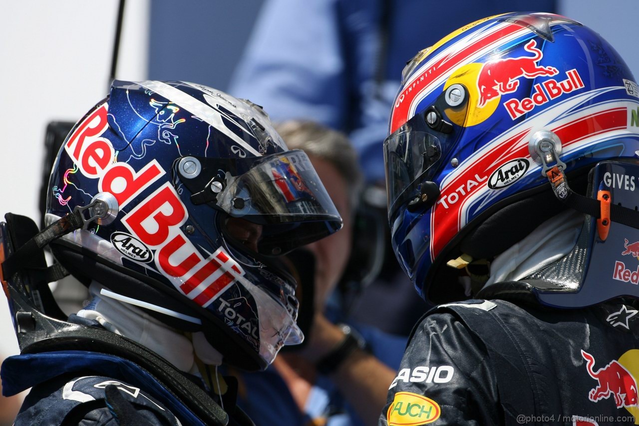 GP EUROPA, 26.06.2011- Gara, Sebastian Vettel (GER), Red Bull Racing, RB7 vincitore e Mark Webber (AUS), Red Bull Racing, RB7 terzo 