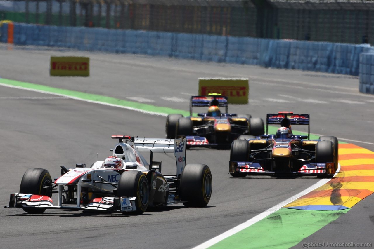 GP EUROPA, 26.06.2011- Gara, Kamui Kobayashi (JAP), Sauber F1 Team C30 