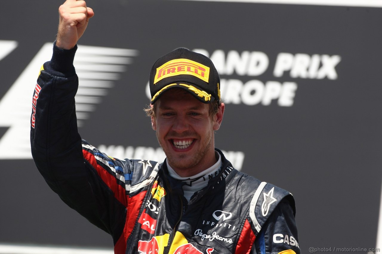 GP EUROPA, 26.06.2011- Gara, Sebastian Vettel (GER), Red Bull Racing, RB7 vincitore