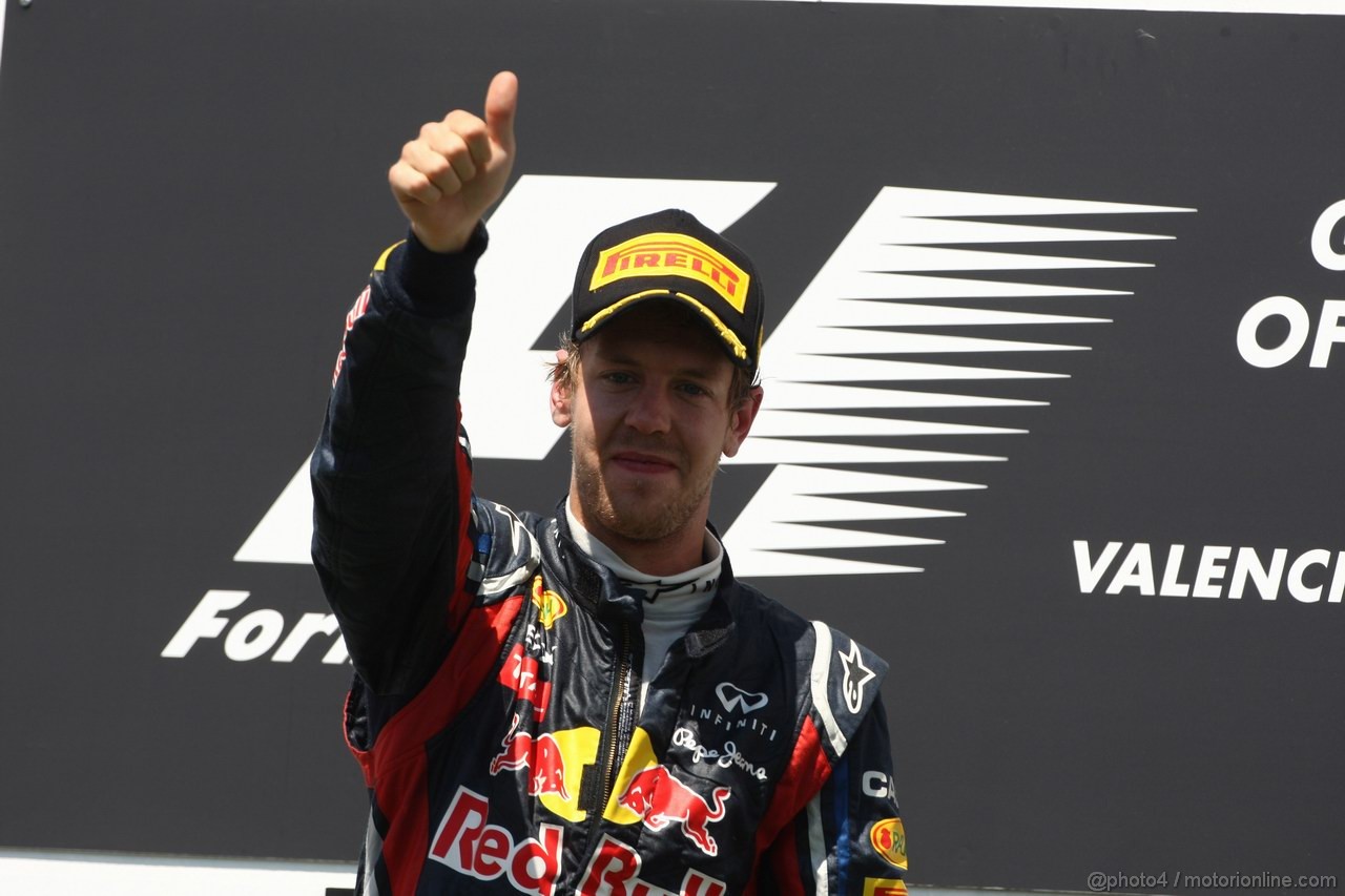 GP EUROPA, 26.06.2011- Gara, Sebastian Vettel (GER), Red Bull Racing, RB7 vincitore 