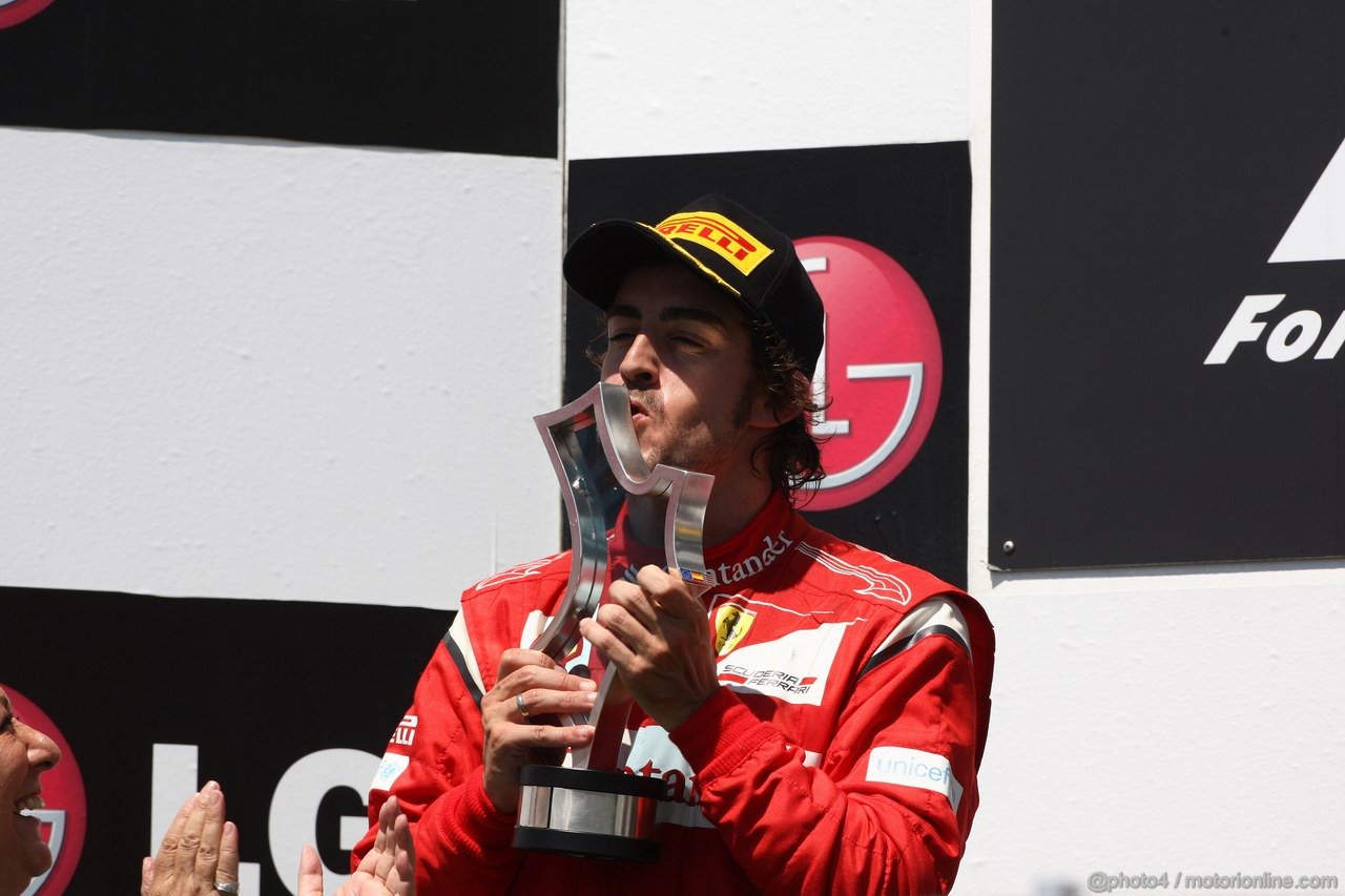 GP EUROPA, 26.06.2011- Gara, Fernando Alonso (ESP), Ferrari, F-150 Italia secondo 