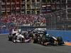 GP EUROPA, 26.06.2011- Gara, Heikki Kovalainen (FIN), Team Lotus, TL11 davanti a Sergio Pérez (MEX), Sauber F1 Team C30 