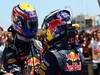 GP EUROPA, 26.06.2011- Gara, Mark Webber (AUS), Red Bull Racing, RB7 terzo e Sebastian Vettel (GER), Red Bull Racing, RB7 vincitore 