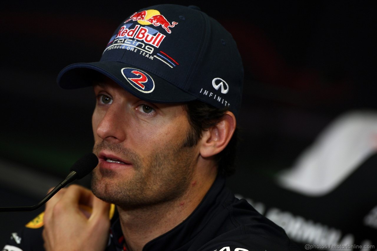 GP EUROPA, 23.06.2011- Conferenza Stampa, Mark Webber (AUS), Red Bull Racing, RB7 