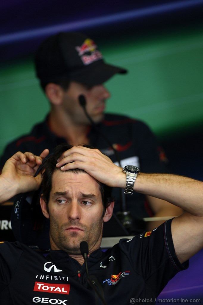 GP EUROPA, 23.06.2011- Conferenza Stampa, Mark Webber (AUS), Red Bull Racing, RB7 
