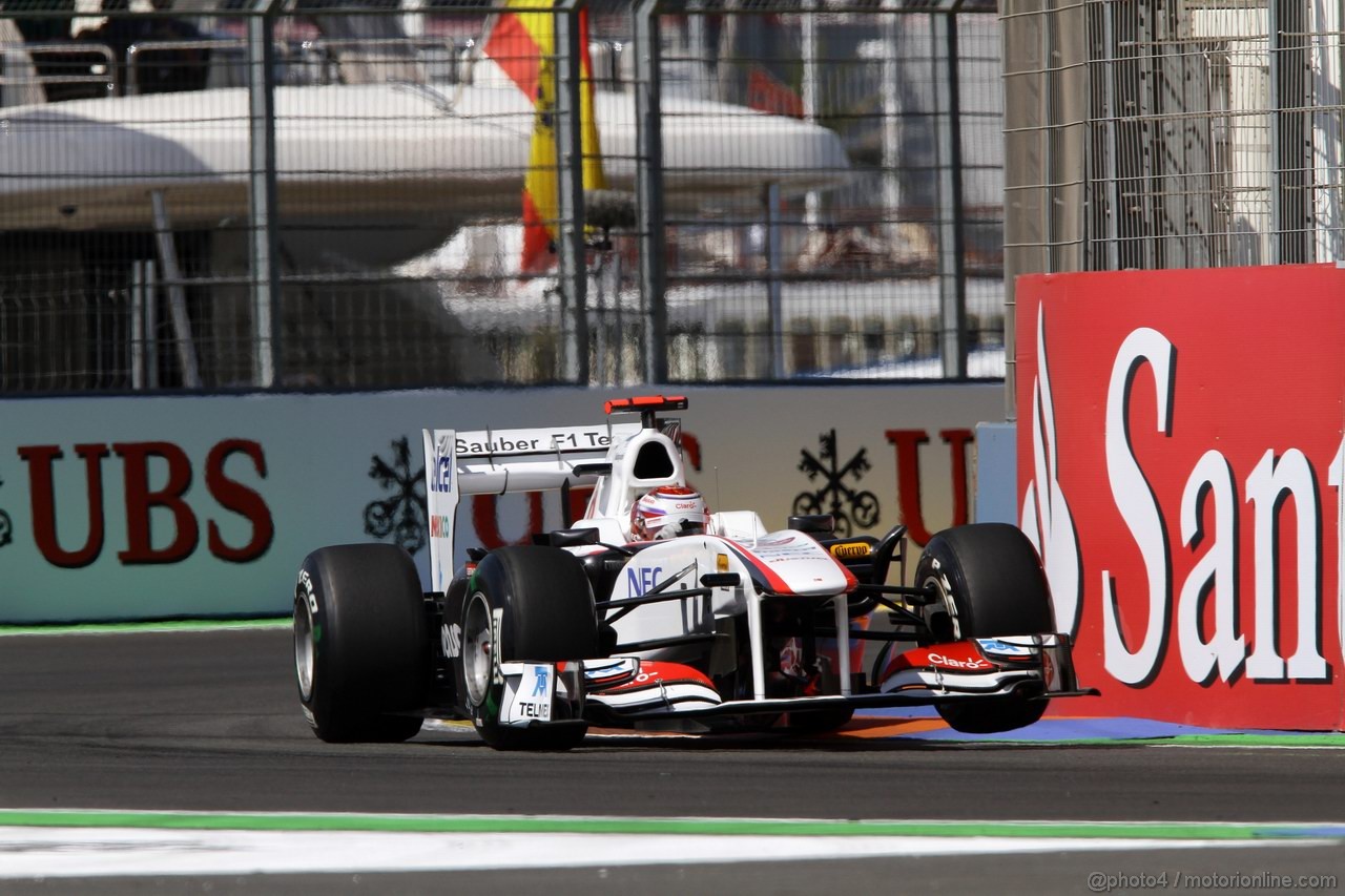 GP EUROPA, 25.06.2011- Prove Libere 3, Sabato, Kamui Kobayashi (JAP), Sauber F1 Team C30 