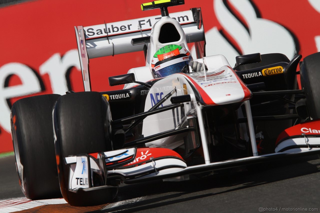 GP EUROPA, 25.06.2011- Prove Libere 3, Sabato, Sergio Pérez (MEX), Sauber F1 Team C30 