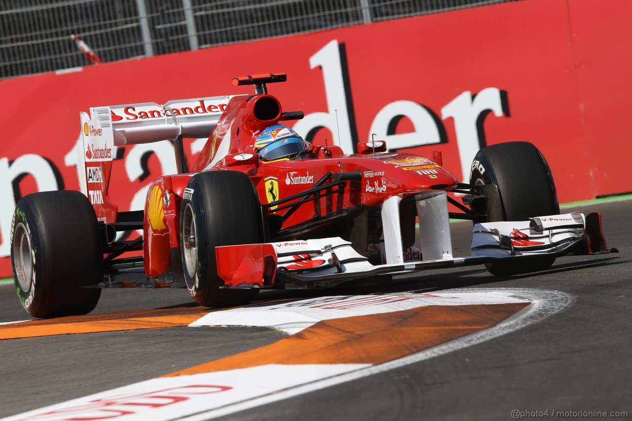 GP EUROPA, 25.06.2011- Prove Libere 3, Sabato, Fernando Alonso (ESP), Ferrari, F-150 Italia 