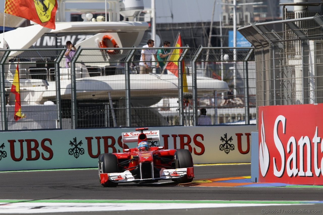 GP EUROPA, 25.06.2011- Prove Libere 3, Sabato, Fernando Alonso (ESP), Ferrari, F-150 Italia 