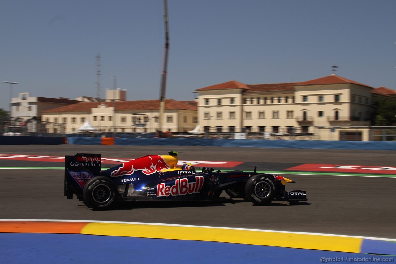 GP EUROPA, 25.06.2011- Prove Libere 3, Sabato, Mark Webber (AUS), Red Bull Racing, RB7 