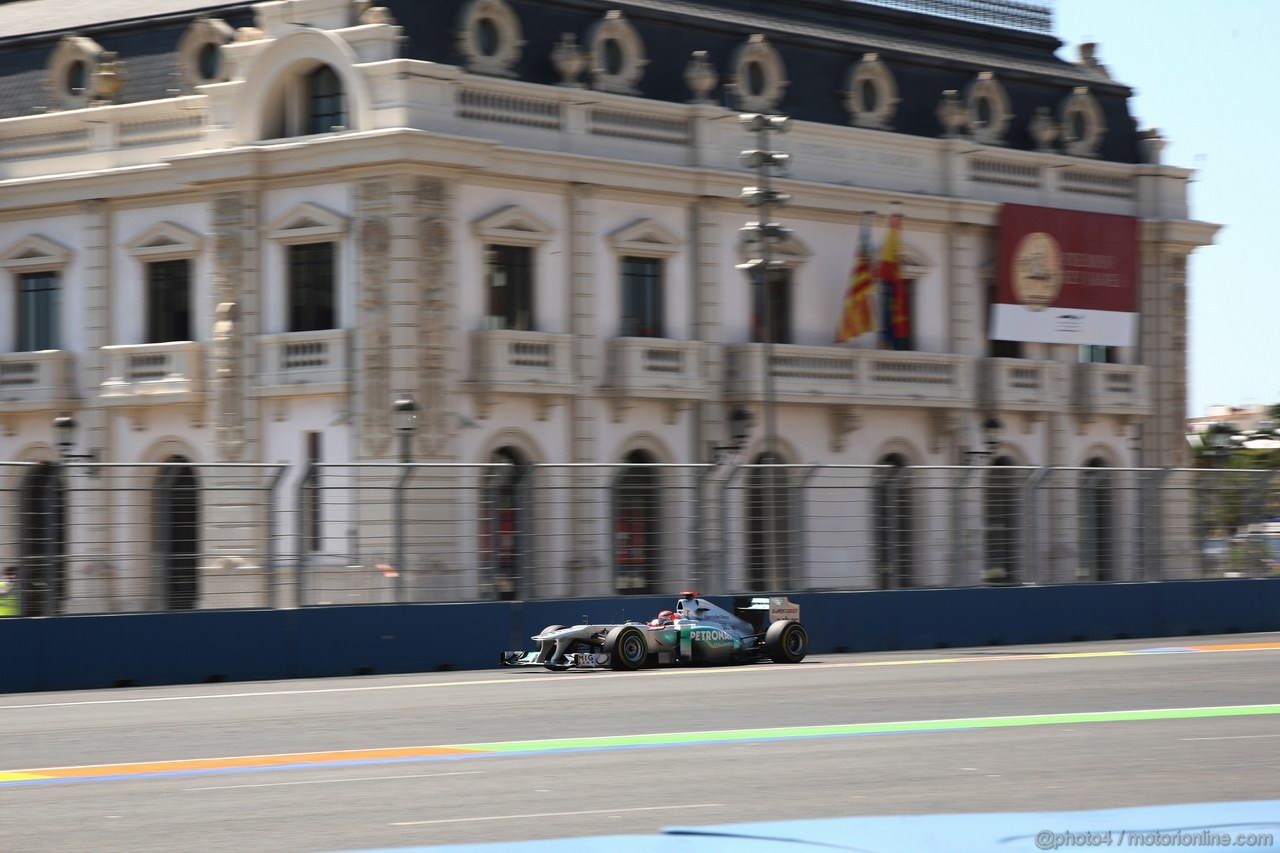 GP EUROPA, 25.06.2011- Prove Libere 3, Sabato, Michael Schumacher (GER), Mercedes GP Petronas F1 Team, MGP W02 