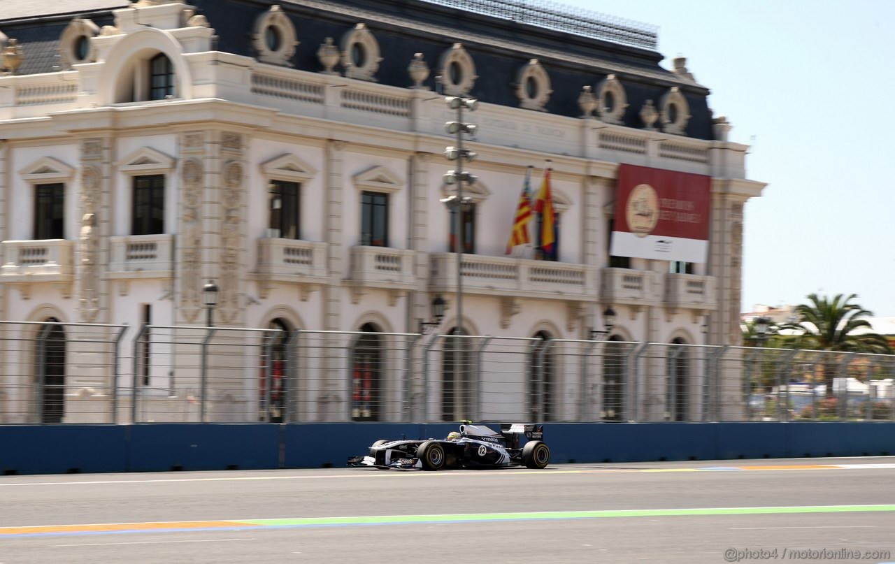 GP EUROPA, 25.06.2011- Prove Libere 3, Sabato, Pastor Maldonado (VEN), Williams FW33 