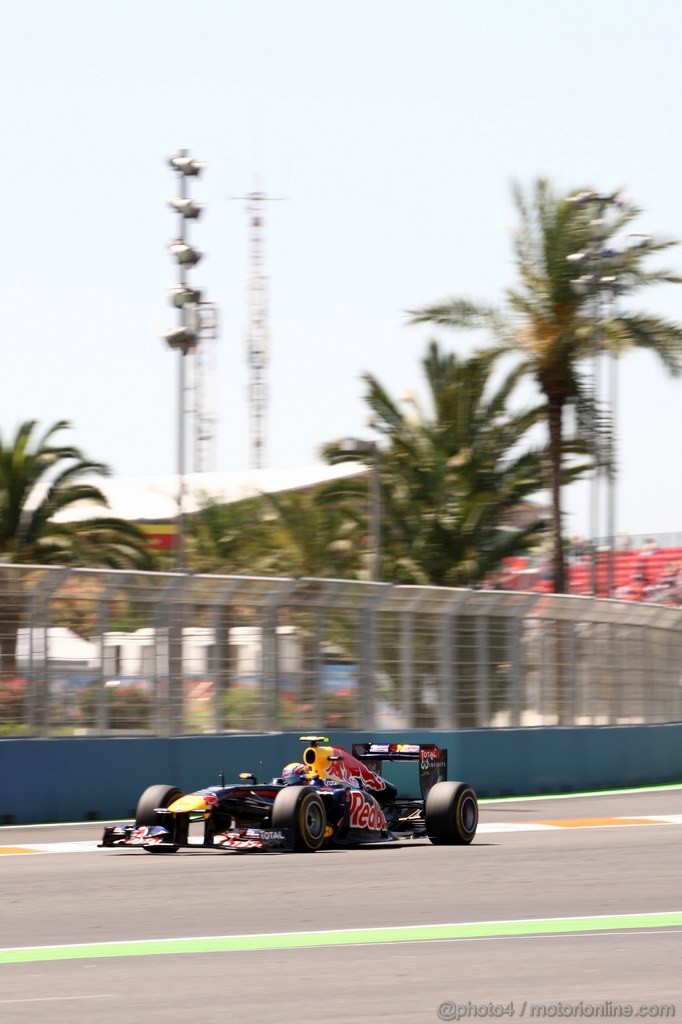 GP EUROPA, 25.06.2011- Prove Libere 3, Sabato, Mark Webber (AUS), Red Bull Racing, RB7 