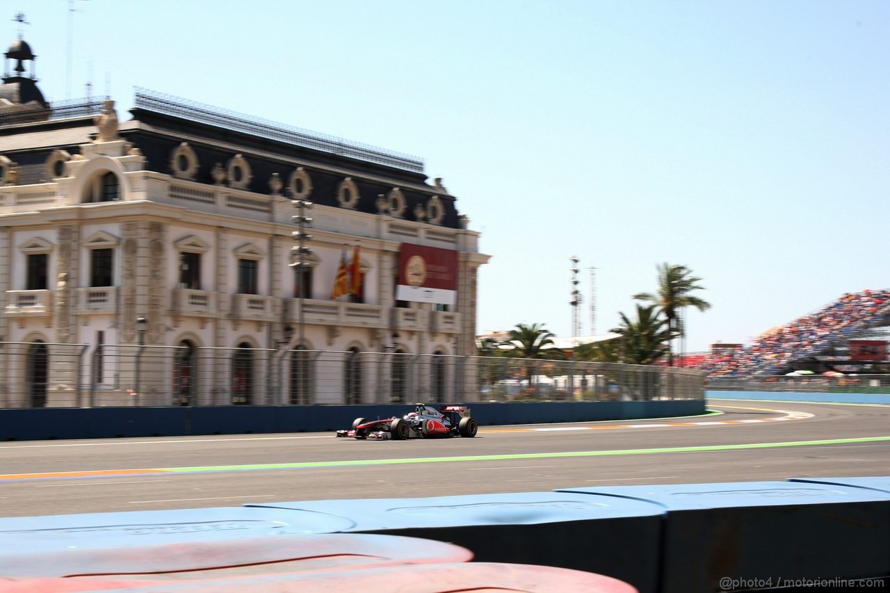 GP EUROPA, 25.06.2011- Prove Libere 3, Sabato, Jenson Button (GBR), McLaren  Mercedes, MP4-26 