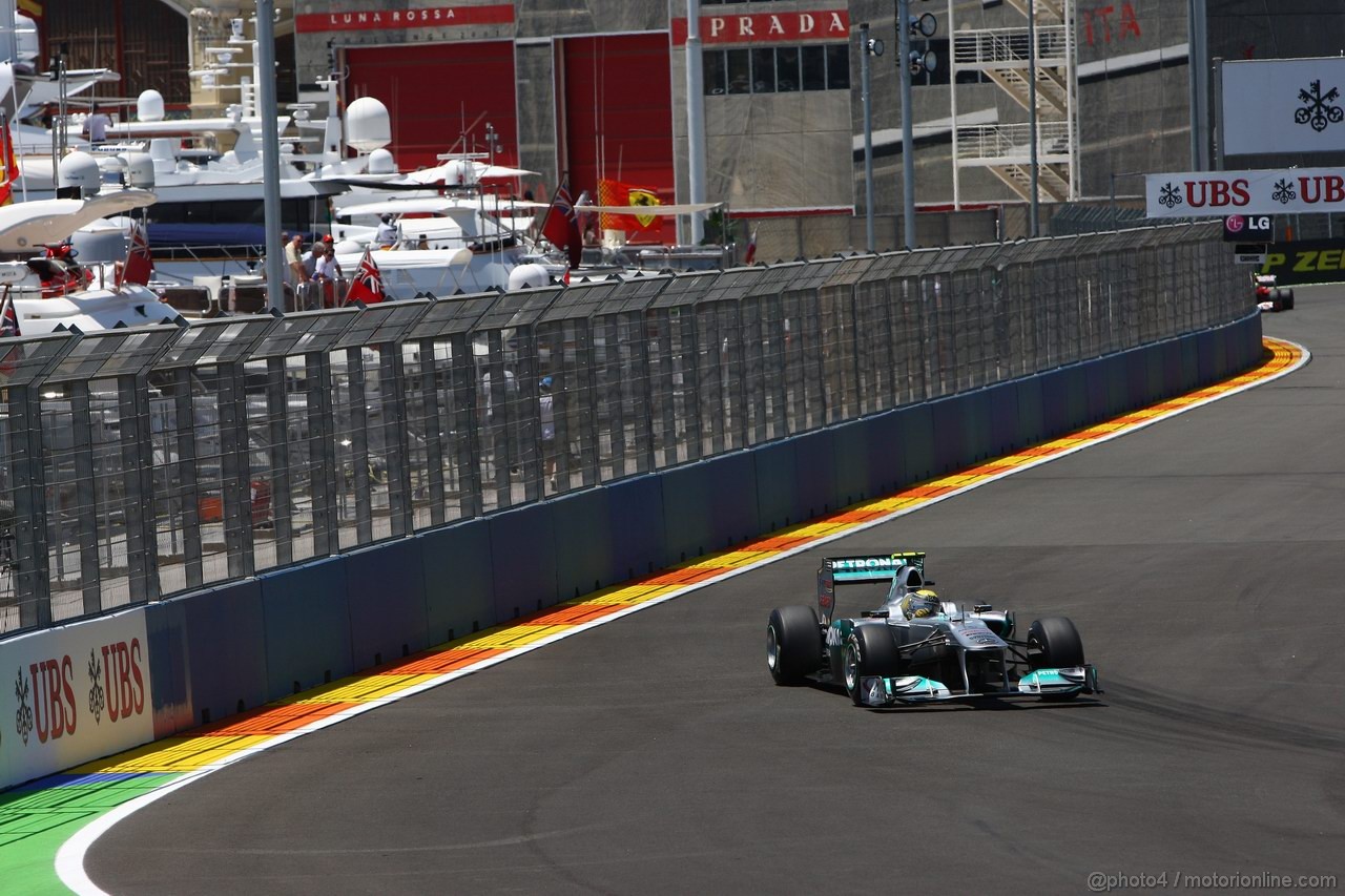 GP EUROPA, 25.06.2011- Qualifiche, Nico Rosberg (GER), Mercedes GP Petronas F1 Team, MGP W02 