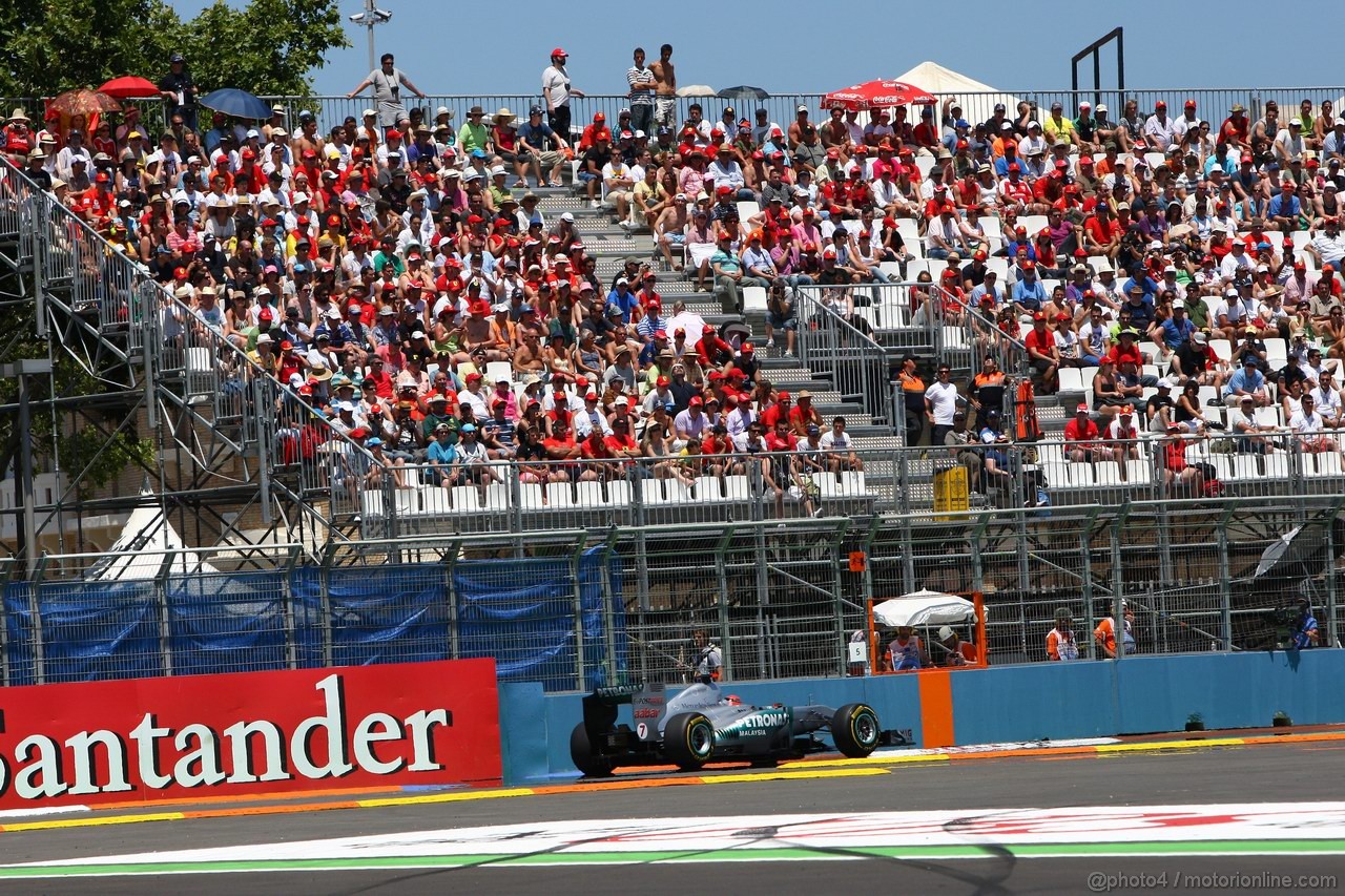 GP EUROPA, 25.06.2011- Qualifiche, Michael Schumacher (GER), Mercedes GP Petronas F1 Team, MGP W02 