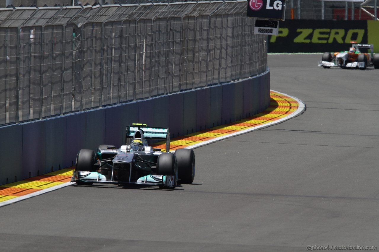 GP EUROPA, 25.06.2011- Qualifiche, Nico Rosberg (GER), Mercedes GP Petronas F1 Team, MGP W02 