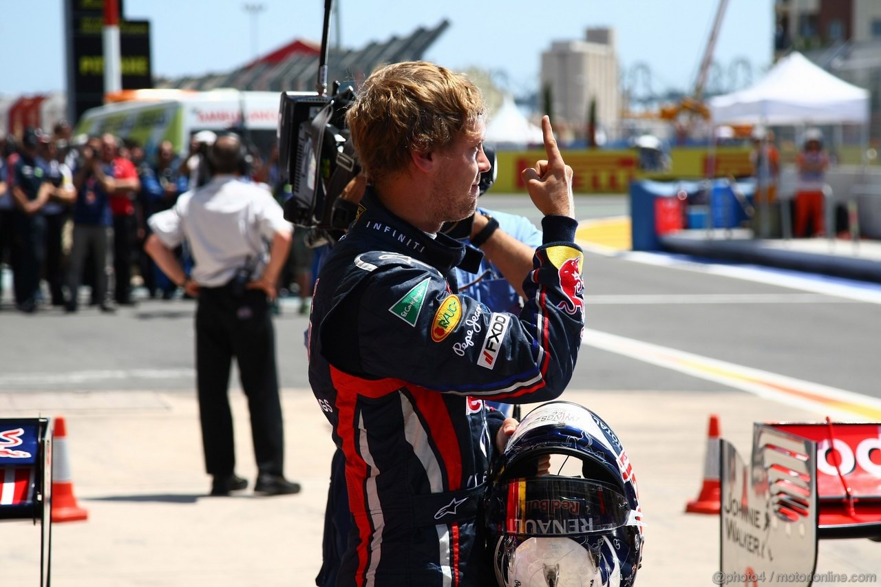 GP EUROPA, 25.06.2011- Qualifiche, Sebastian Vettel (GER), Red Bull Racing, RB7 pole position 