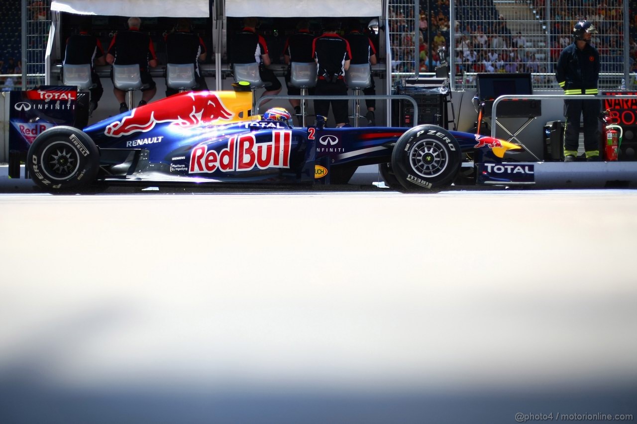 GP EUROPA, 25.06.2011- Prove Libere 3, Sabato, Mark Webber (AUS), Red Bull Racing, RB7 