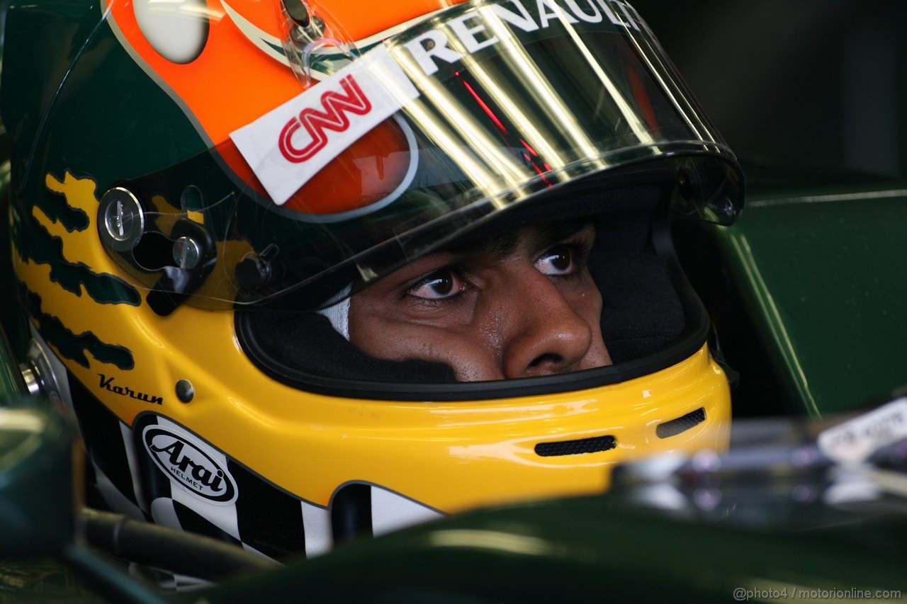 GP EUROPA, 24.06.2011- Prove Libere 1, Venerdi', Karun Chandhok (IND), Test Driver, Team Lotus, TL11  