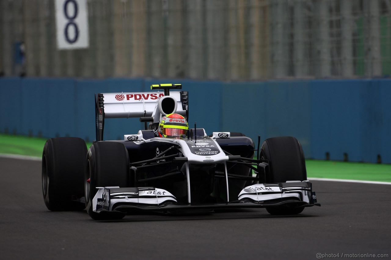 GP EUROPA, 24.06.2011- Prove Libere 1, Venerdi', Pastor Maldonado (VEN), Williams FW33 