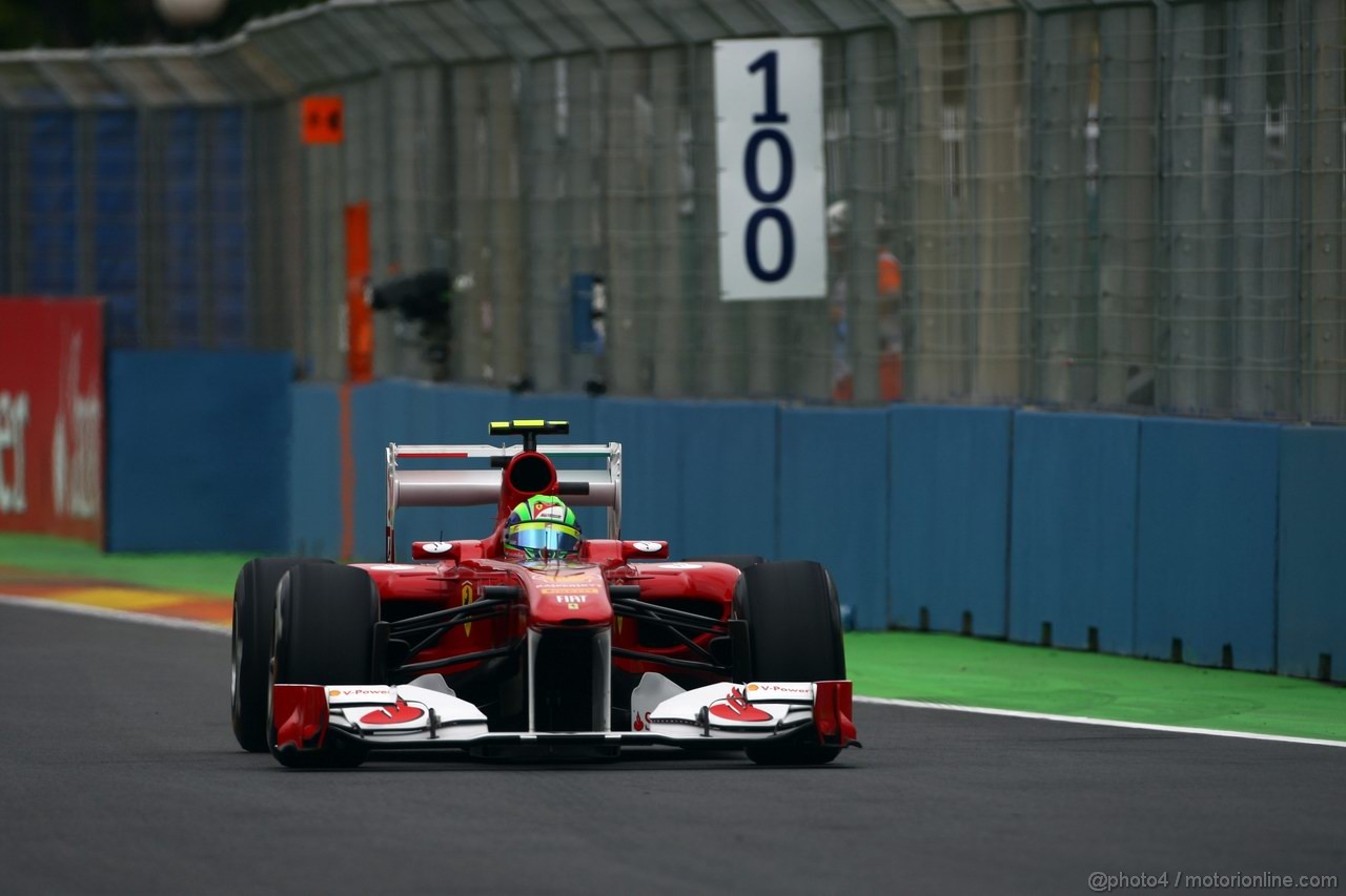 GP EUROPA, 24.06.2011- Prove Libere 1, Venerdi', Felipe Massa (BRA), Ferrari, F-150 Italia 