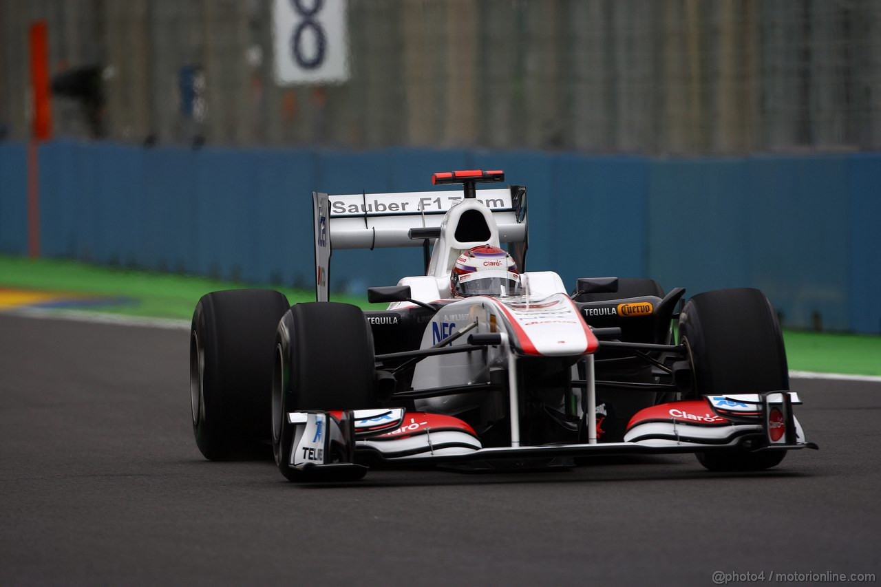 GP EUROPA, 24.06.2011- Prove Libere 1, Venerdi', Kamui Kobayashi (JAP), Sauber F1 Team C30 