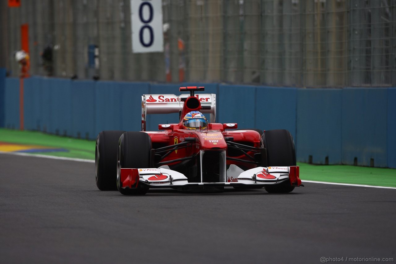 GP EUROPA, 24.06.2011- Prove Libere 1, Venerdi', Fernando Alonso (ESP), Ferrari, F-150 Italia 