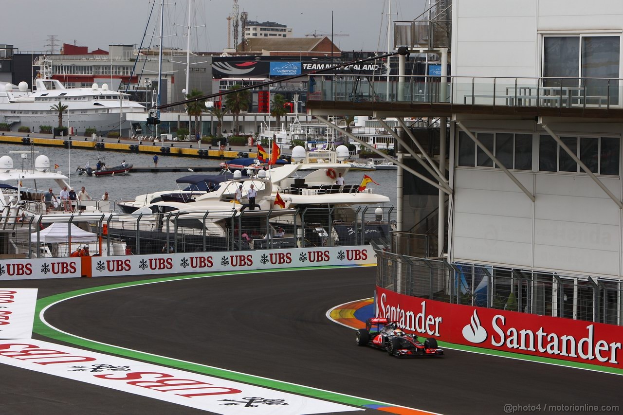 GP EUROPA, 24.06.2011- Prove Libere 1, Venerdi', Lewis Hamilton (GBR), McLaren  Mercedes, MP4-26 