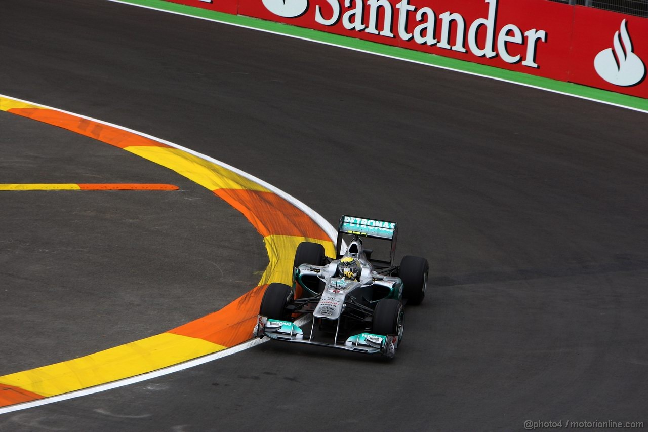 GP EUROPA, 24.06.2011- Prove Libere 1, Venerdi', Nico Rosberg (GER), Mercedes GP Petronas F1 Team, MGP W02 