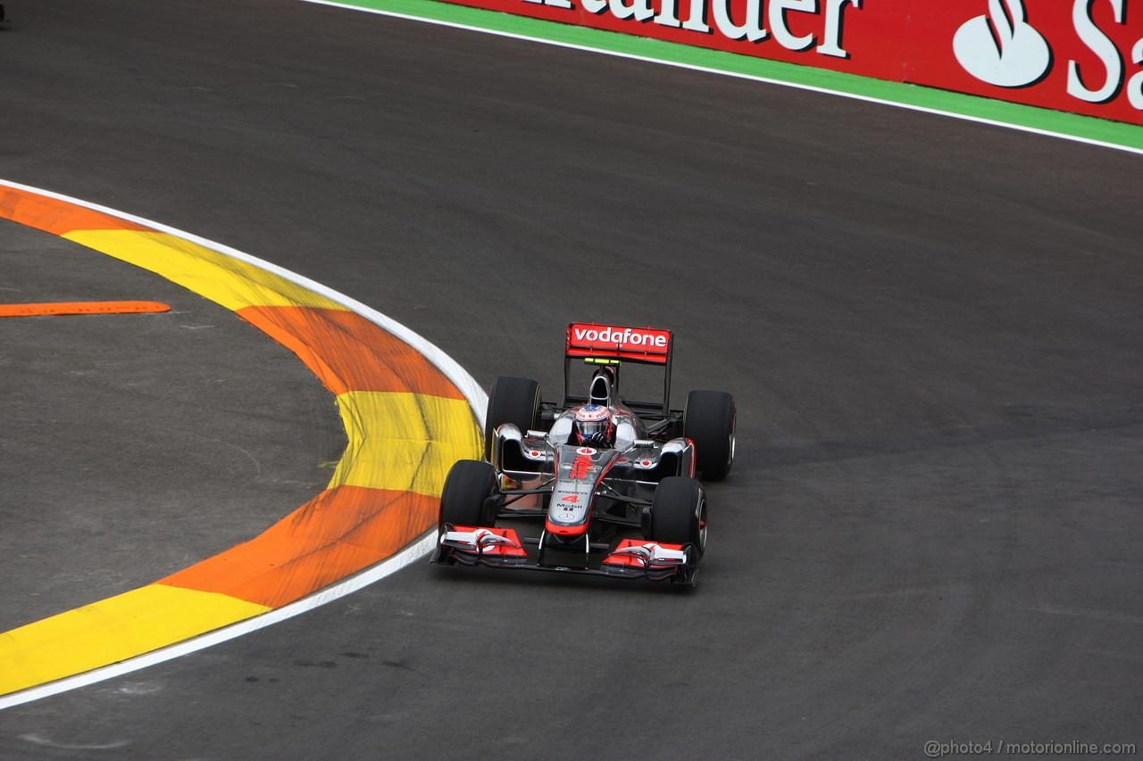 GP EUROPA, 24.06.2011- Prove Libere 1, Venerdi', Jenson Button (GBR), McLaren  Mercedes, MP4-26 