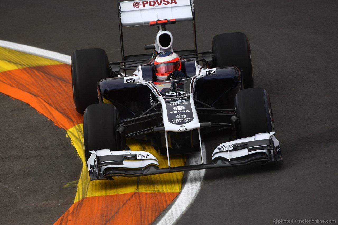 GP EUROPA, 24.06.2011- Prove Libere 1, Venerdi', Rubens Barrichello (BRA), Williams FW33 