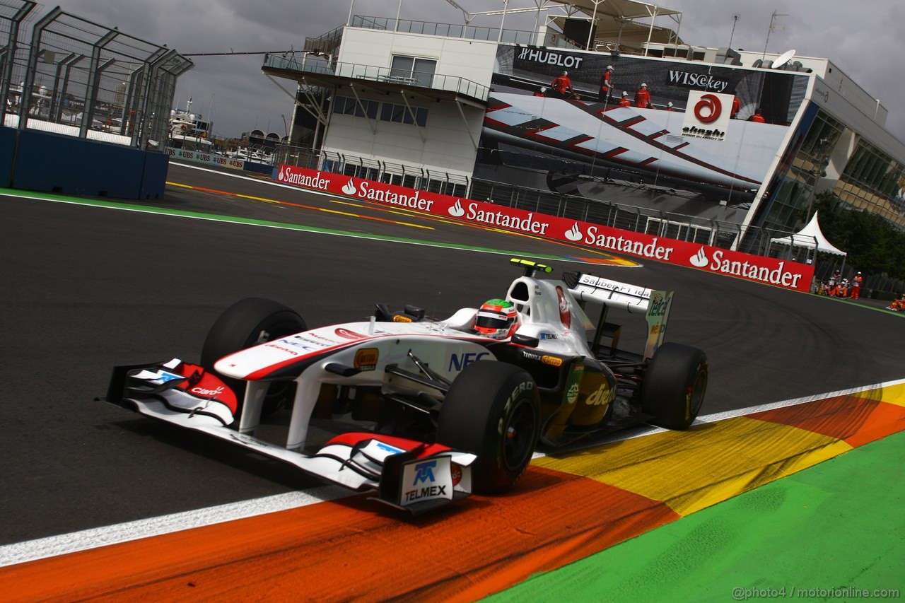 GP EUROPA, 24.06.2011- Prove Libere 1, Venerdi', Sergio Pérez (MEX), Sauber F1 Team C30 