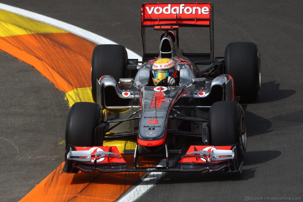 GP EUROPA, 24.06.2011- Prove Libere 1, Venerdi', Lewis Hamilton (GBR), McLaren  Mercedes, MP4-26 