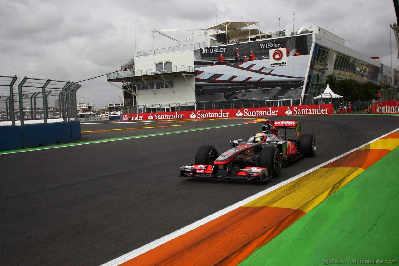 GP EUROPA, 24.06.2011- Prove Libere 1, Venerdi', Lewis Hamilton (GBR), McLaren  Mercedes, MP4-26 