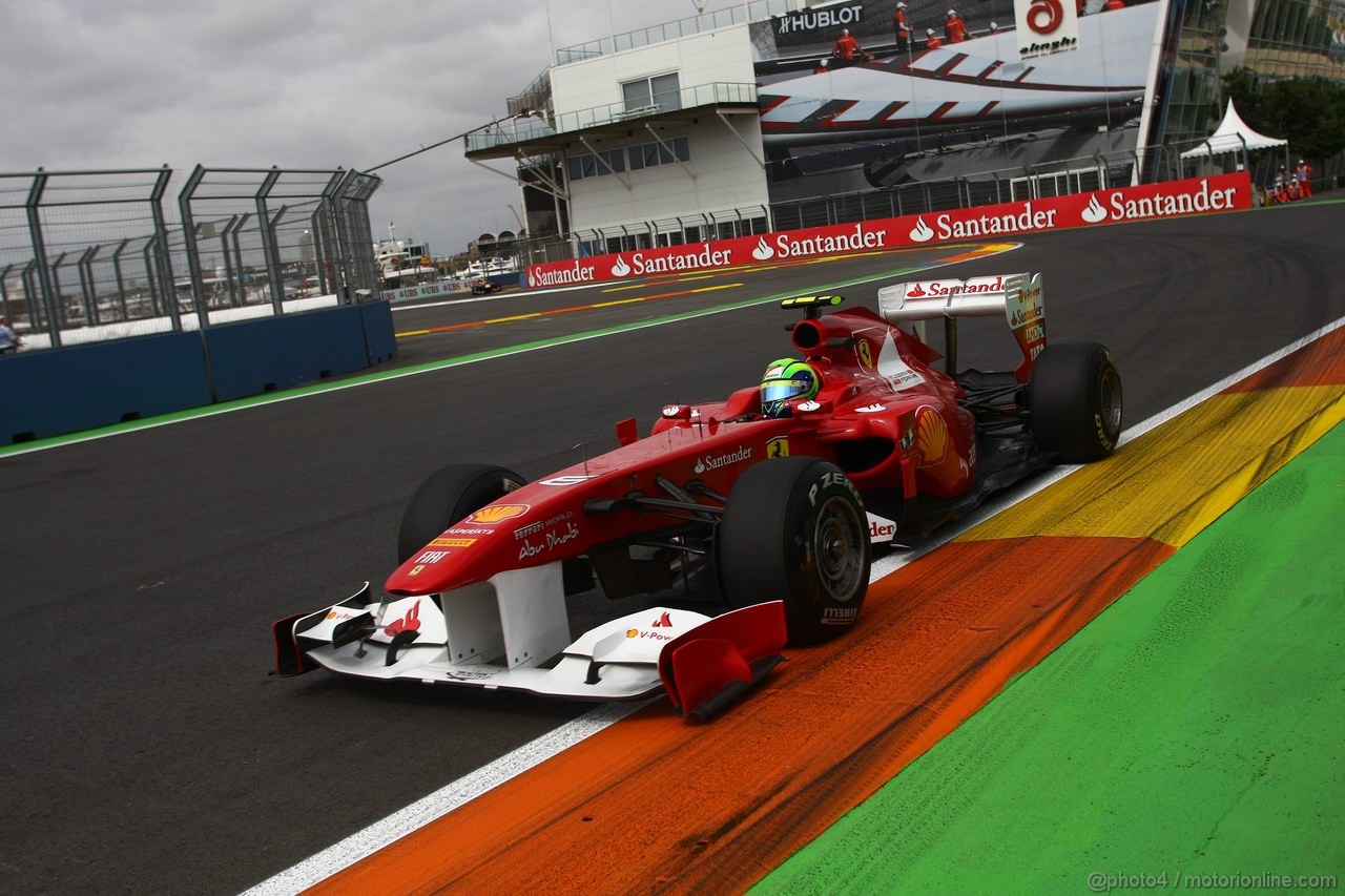 GP EUROPA, 24.06.2011- Prove Libere 1, Venerdi', Felipe Massa (BRA), Ferrari, F-150 Italia 