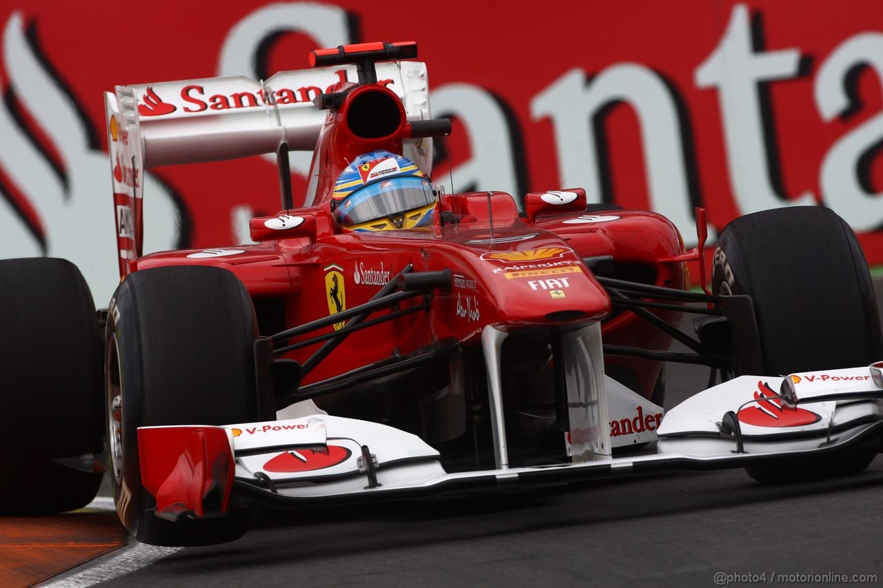 GP EUROPA, 24.06.2011- Prove Libere 1, Venerdi', Fernando Alonso (ESP), Ferrari, F-150 Italia 