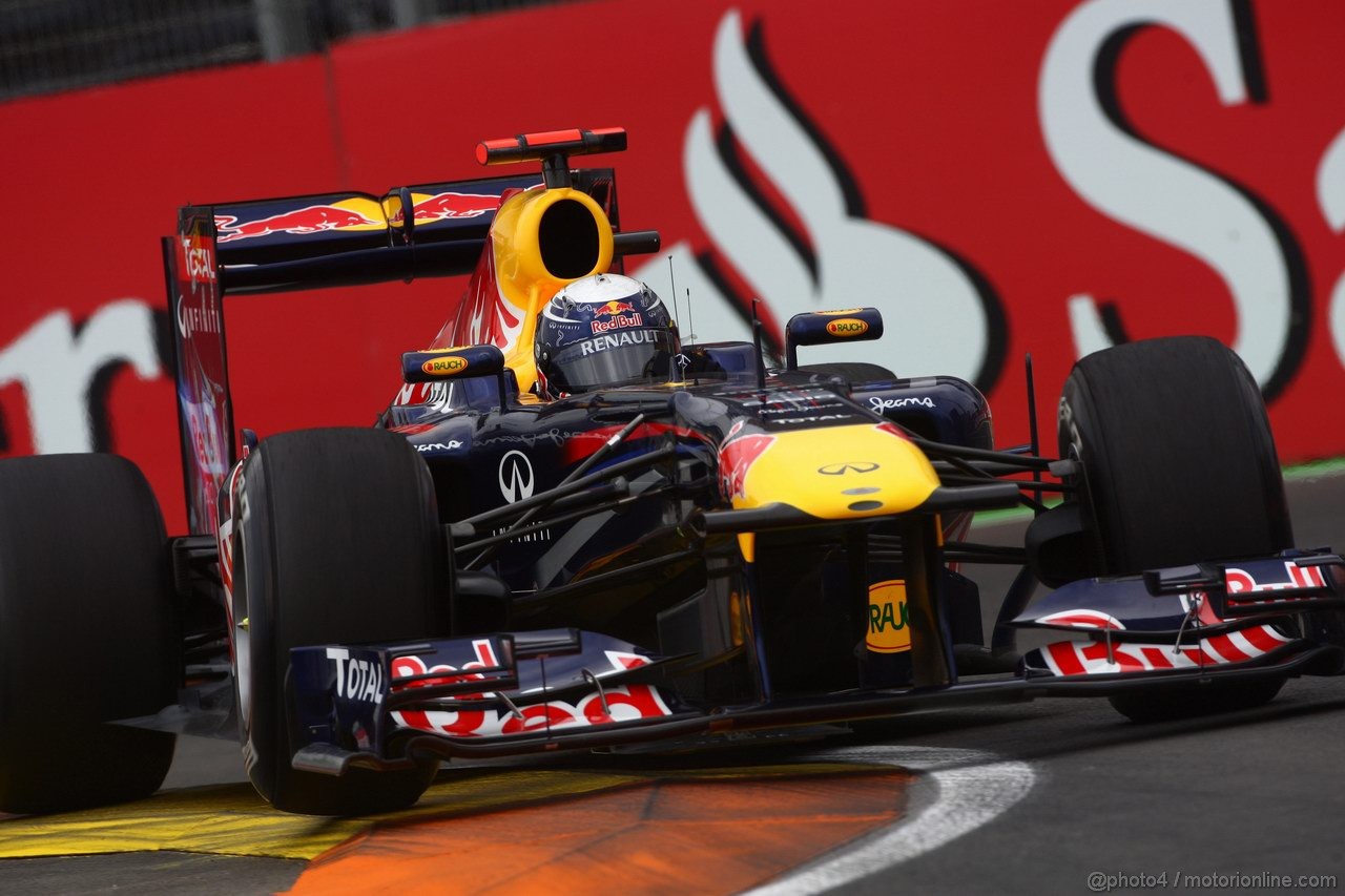 GP EUROPA, 24.06.2011- Prove Libere 1, Venerdi', Sebastian Vettel (GER), Red Bull Racing, RB7 