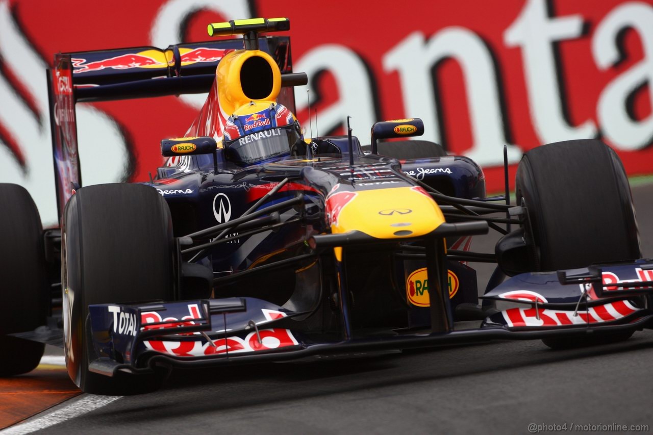 GP EUROPA, 24.06.2011- Prove Libere 1, Venerdi', Mark Webber (AUS), Red Bull Racing, RB7 