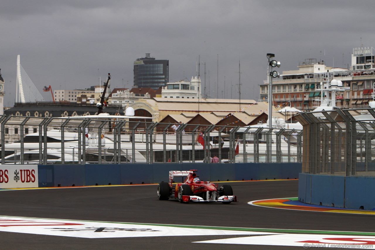 GP EUROPA, 24.06.2011- Prove Libere 1, Venerdi', Fernando Alonso (ESP), Ferrari, F-150 Italia 