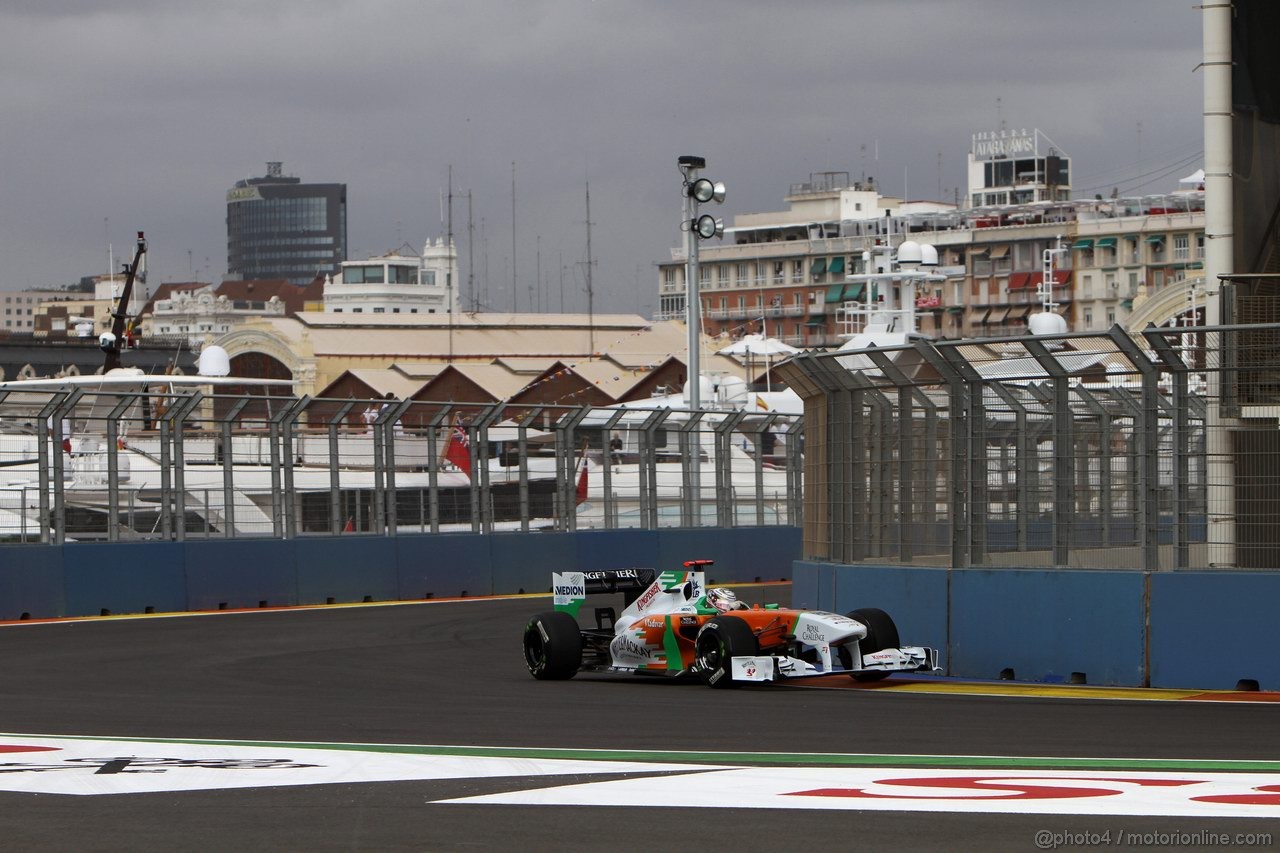 GP EUROPA, 24.06.2011- Prove Libere 1, Venerdi', Adrian Sutil (GER), Force India F1 Team, VJM04 