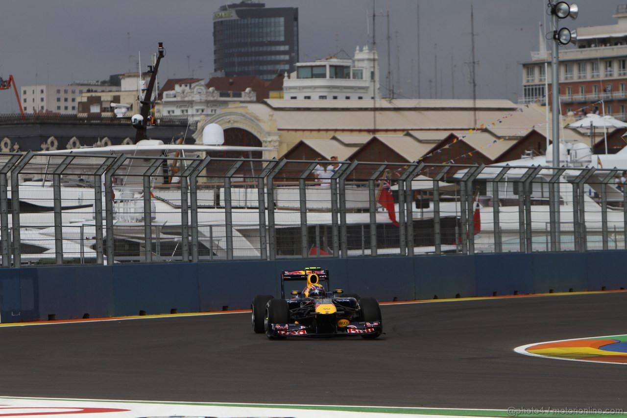 GP EUROPA, 24.06.2011- Prove Libere 1, Venerdi', Mark Webber (AUS), Red Bull Racing, RB7 